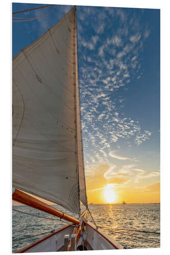 Cuadro de PVC Sunset sail on schooner America 2.0 in Key West