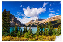 Sticker mural Bow Lake and the Bow Glacier, Banff National Park