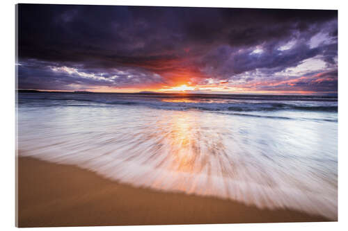 Acrylglasbild Sonnenuntergang über Ventura State Beach