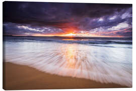 Canvas print Sunset over Ventura State Beach