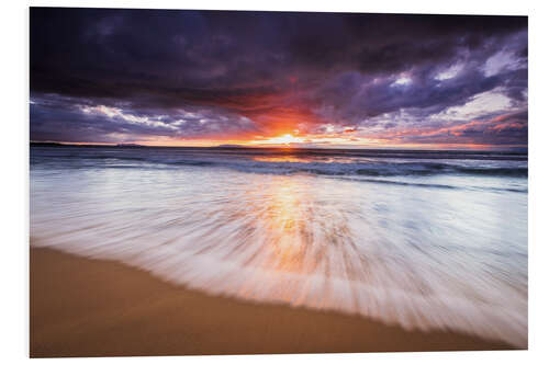 PVC-taulu Sunset over Ventura State Beach