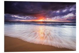 Foam board print Sunset over Ventura State Beach