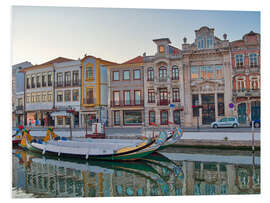 Obraz na PCV Moliceiro boats along the main Aveiro Canal