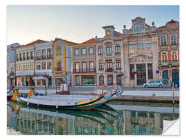 Wall sticker Moliceiro boats along the main Aveiro Canal