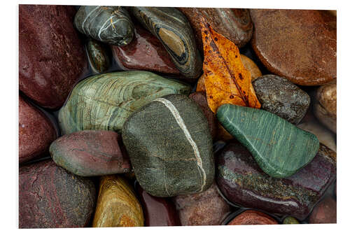 PVC print Colorful river stones