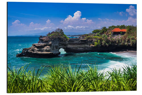 Print på aluminium Sea arch at Tanah Lot Temple, Bali, Indonesia