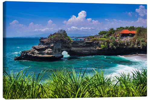 Leinwandbild Meeresbogen am Tanah-Lot-Tempel, Bali, Indonesien