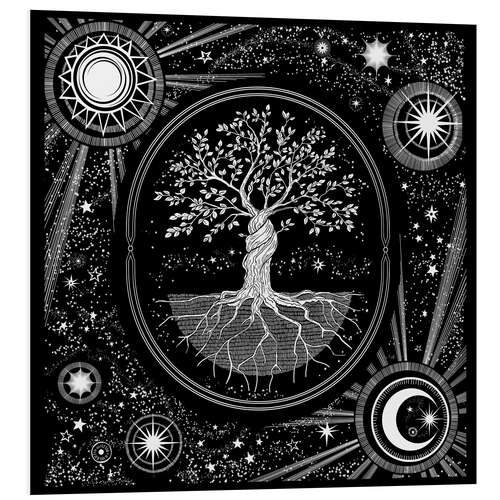 Foam board print Celestial Tree of Life