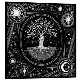 Foam board print Celestial Tree of Life