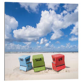 Gallery print Relax in a beach chair on Westbad Strand on Langeoog