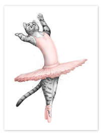 Wall print  Ballerina Cat - Nikita Korenkov