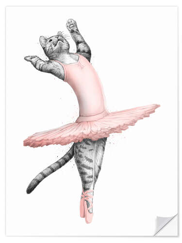 Wall sticker Ballerina Cat