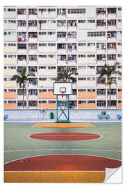 Sticker mural Basketball court, Hong Kong