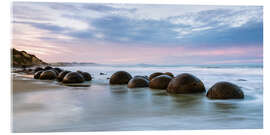 Akrylbillede  Moeraki boulders, New Zealand - Matteo Colombo