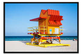 Gerahmter Kunstdruck Miami Beach