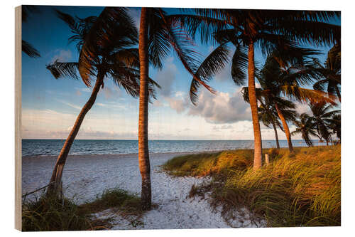 Wood print At the beach, Key West, Florida