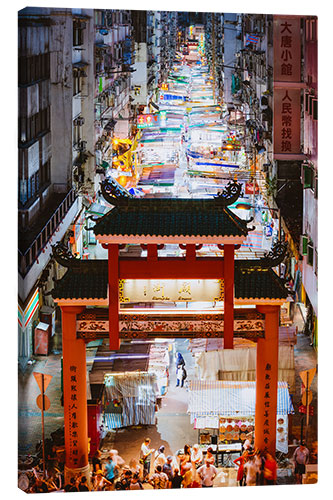 Canvas-taulu Street market, Hong Kong