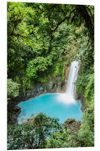 Foam board print Rio Celeste waterfall, Costa Rica