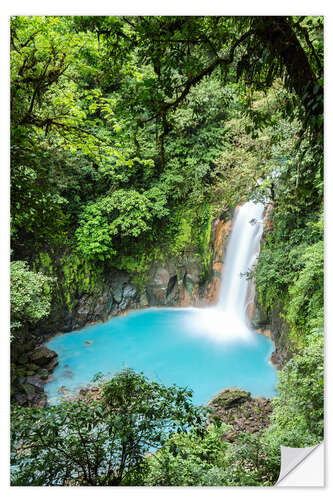 Wandsticker Wasserfall Rio Celeste, Costa Rica