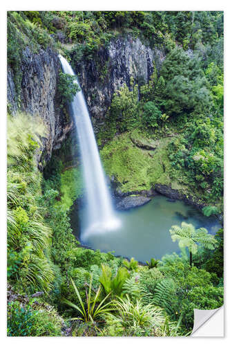 Selvklebende plakat Bridal Veil Falls, New Zealand