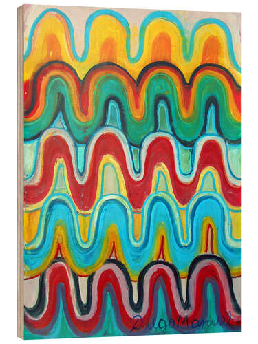 Wood print Pop multicolor 5