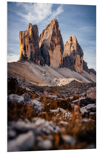 Foam board print Three Peaks