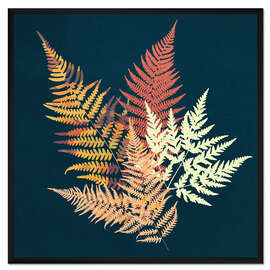 Gerahmter Kunstdruck Herbstfarn