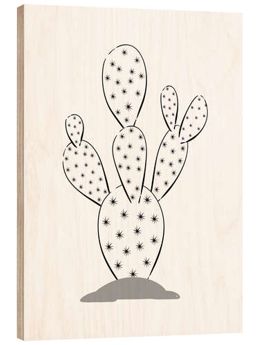 Stampa su legno Cactus Lady