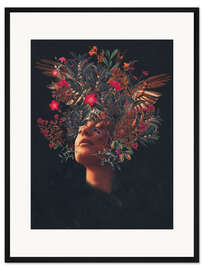 Gerahmter Kunstdruck Küssende Rosa