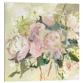 Tableau en plexi-alu Peonies with Sage