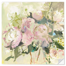 Sticker mural Peonies with Sage