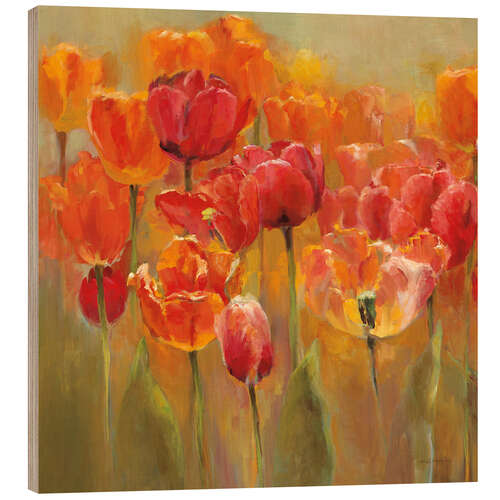 Print på træ Tulips III