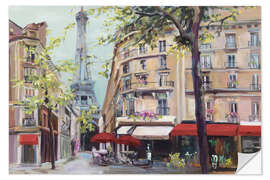 Selvklebende plakat Springtime in Paris