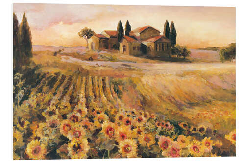 Foam board print Sunflowers in Italy