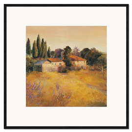 Gerahmter Kunstdruck Cerrito di Spoleto Ernte