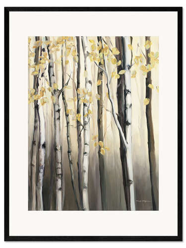Plakat artystyczny premium w ramie Golden Birch II
