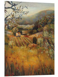 Foam board print Vineyard in the Valley