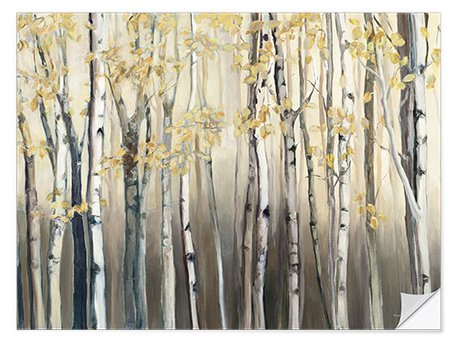 Naklejka na ścianę Golden Birch III