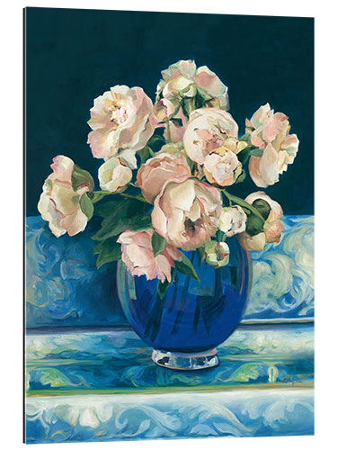 Galleriprint Peonies in Cobalt Vase