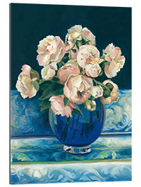 Galleriprint Peonies in Cobalt Vase