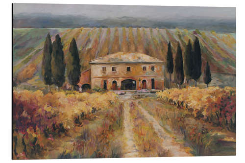 Tableau en aluminium Tuscany Vineyard