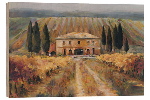 Trätavla Tuscany Vineyard