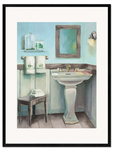 Impresión de arte enmarcada Cottage Sink