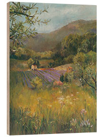 Quadro de madeira Lavender Fields