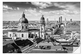 Selvklebende plakat Blick über München