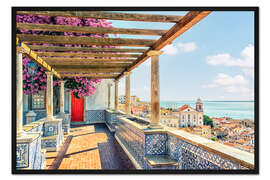 Gerahmter Kunstdruck Aus Lissabon mit Liebe