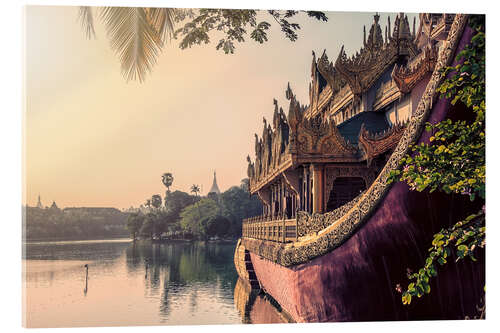 Akrylbilde Kandawgyi Lake