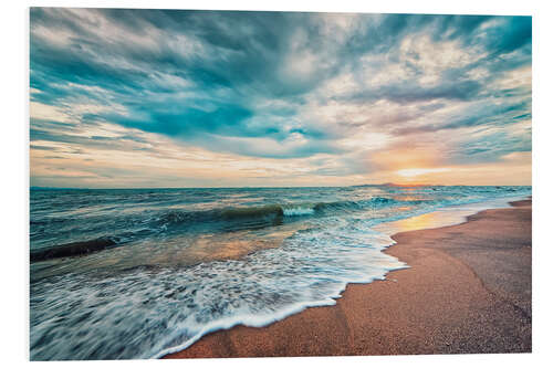 Foam board print Sunset on the beach