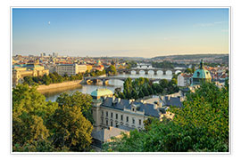 Poster  View over Prague - Michael Valjak