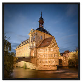 Gerahmter Kunstdruck Altes Rathaus in Bamberg
